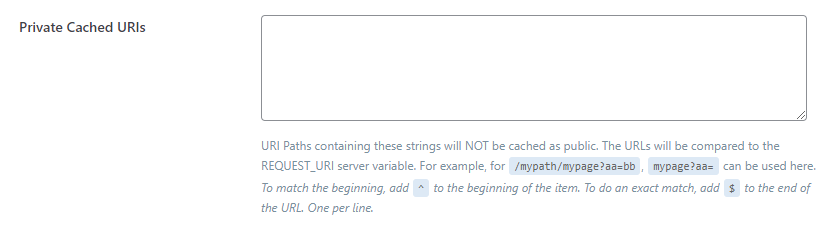 Force Private Cache
