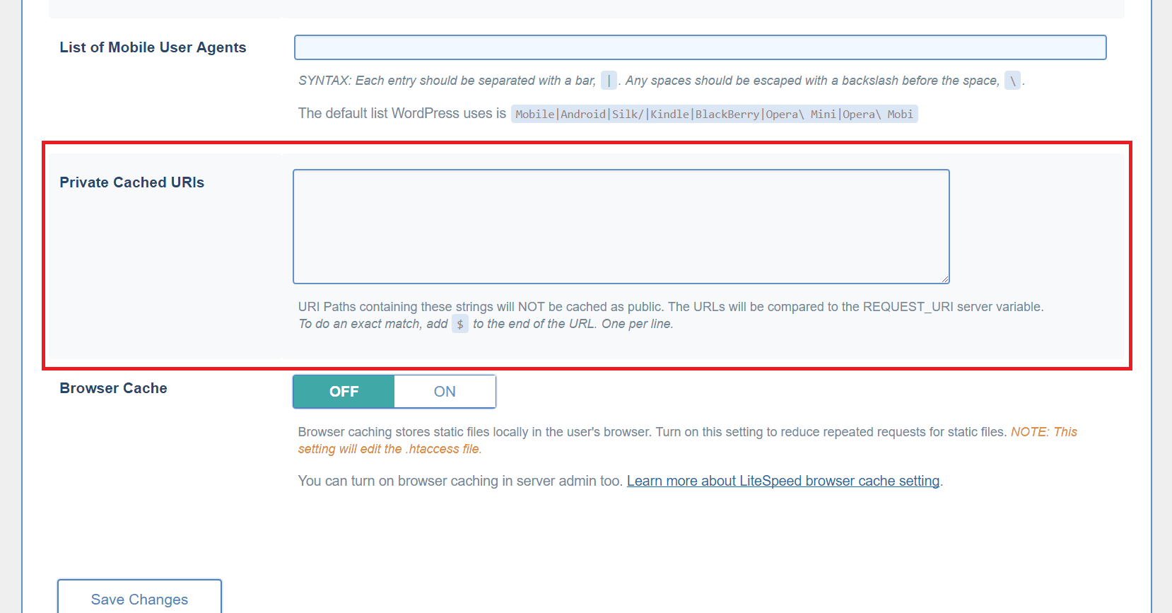 WordPress Wednesday LSCache New Feature Private Cached URIs