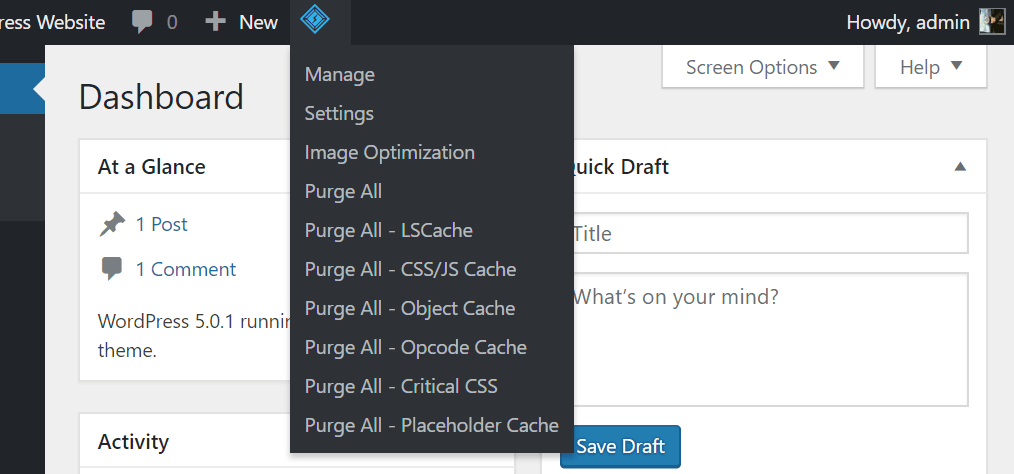 LSCache New Purge Options