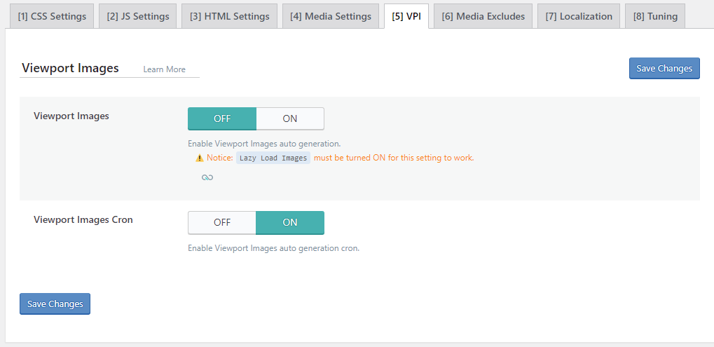 VPI Viewport Images Settings