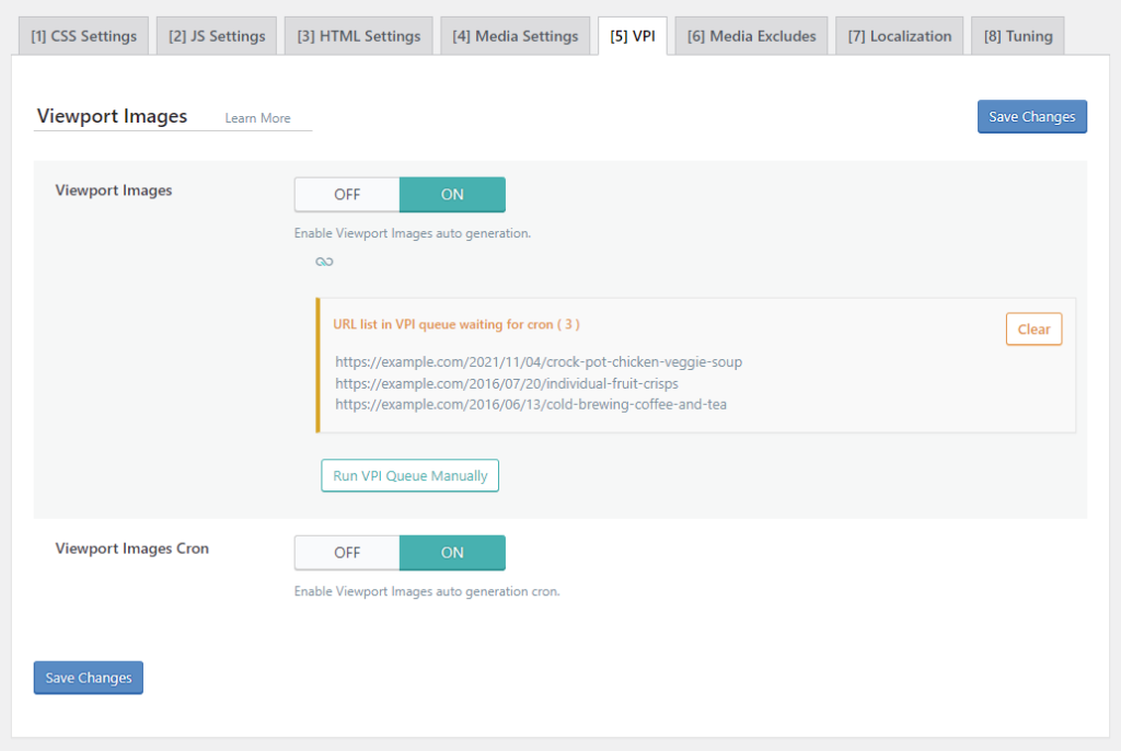 VPI Viewport Images Settings